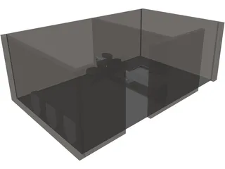 Accessible Space Toilets 3D Model preview