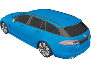 Jaguar XFR-S Sportbrake (2015) 3D Model preview
