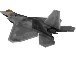 F-22 Raptor 3D Model preview