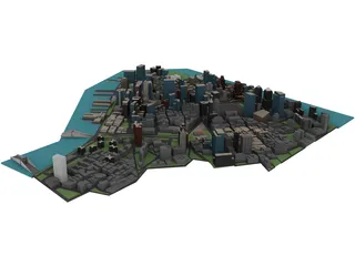 New York Lower Manhattan 3D Model preview