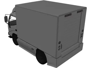 Hino 300 Series Cab Box (2012) 3D Model preview