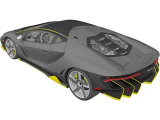 Lamborghini Centenario LP 770-4 (2016) 3D Model preview