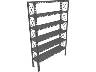 Metal Shelf 3D Model preview