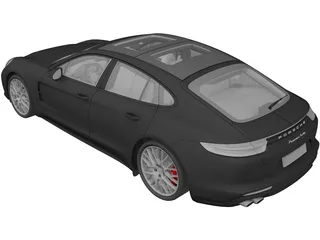 Porsche Panamera Turbo (2017) 3D Model preview