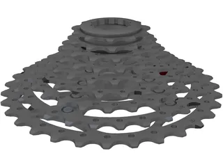Cassete 9v SRAM PG-990 3D Model preview