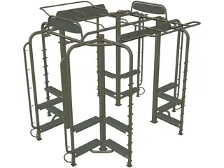 Gym Equipment 3D Model preview