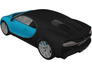 Bugatti Chiron (2017) 3D Model preview