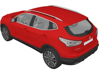 Nissan Qashqai (2014) 3D Model preview