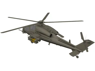 T-129 ATAK Helicopter 3D Model preview