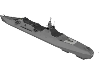 TF-3000 Kanuni Cruiser 3D Model preview