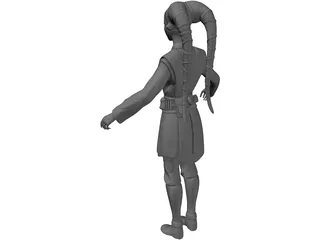 Jedi Twilek Padawan 3D Model preview