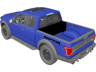 Ford F-150 Raptor (2017) 3D Model preview