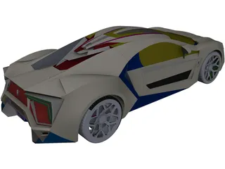 Lykan Hypersport 3D Model preview