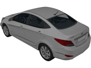 Hyundai Accent (2009) 3D Model preview