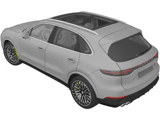 Porsche Cayenne S (2018) 3D Model preview
