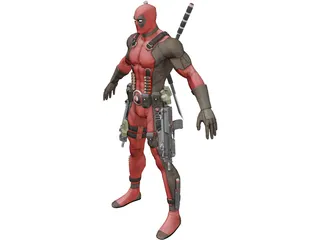 Deadpool 3D Model preview