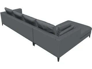 Minotti Anderson Sofa 3D Model preview
