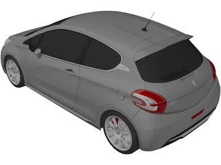 Peugeot 208 GTI 3D Model preview