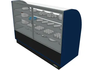 Bakery Display Case 3D Model preview
