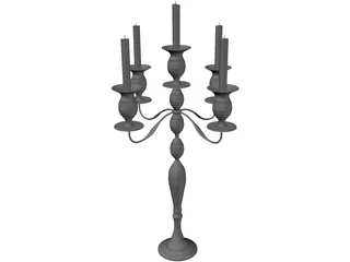Candle Stick Classic 3D Model preview