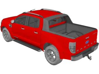 Ford Ranger Pickup (2015) 3D Model preview