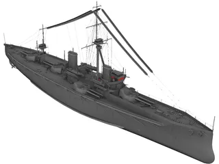 Dreadnouth Battleship 3D Model preview