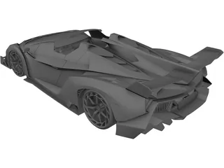 Lamborghini Veneno Roadster LP750-4 (2015) 3D Model preview