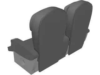 Seats Airplane 3D Model preview