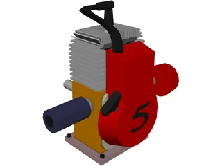5HP Engine 3D Model preview