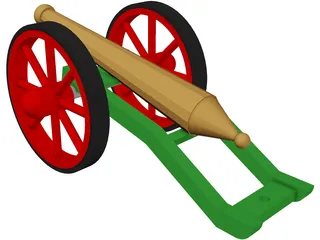 8PDR Cannon 3D Model preview
