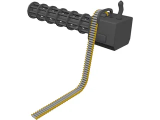 Hand-Held MiniGun 3D Model preview