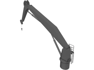 Deck Crane 3D Model preview