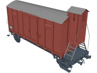 Wagon with Cabin 3D Model preview