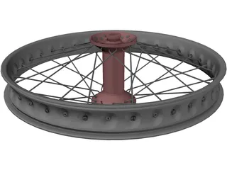 Motorcycle Wheel 3D Model preview