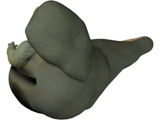 Star Wars Jabba the Hutt 3D Model preview