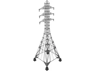 Transmission Pylon 3D Model preview