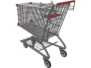 Shopping Cart 3D Model preview