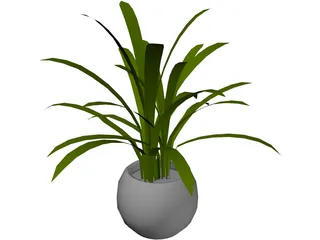 Plant in Pot 3D Model preview