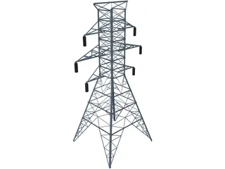 Electrical Tower 3D Model preview