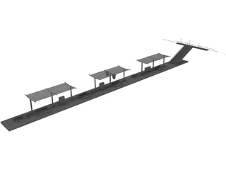 Train Station 3D Model preview