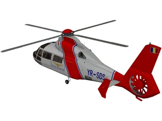 Eurocopter AS-365N Dauphin 2 3D Model preview