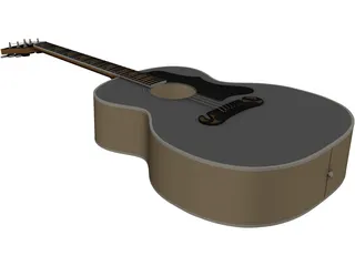 Guitar Acoustic Folk 3D Model preview