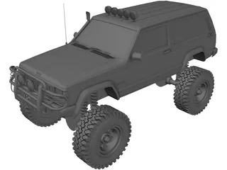 Jeep Cherokee Monster Truck 3D Model preview