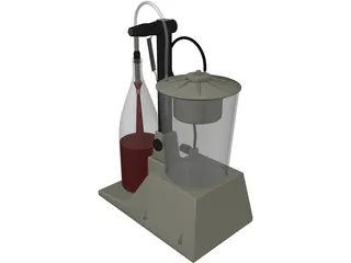 Wine Bottler 3D Model preview
