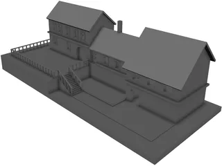 Family House 3D Model preview