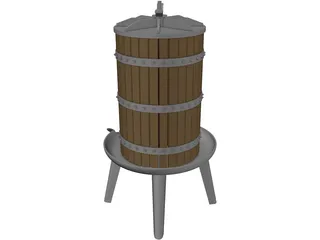 Grape Press 3D Model preview