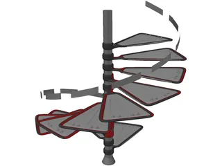 Snail Stair 3D Model preview