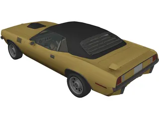 Plymouth Barracuda (1970) 3D Model preview