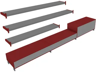 Bookcase 3D Model preview