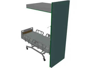 Hospital Bed Hillrom 3D Model preview